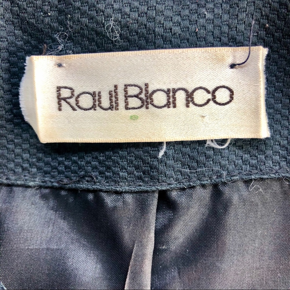 🎬VINTAGE 80s Avant Garde Black Bow Stripe Dress - Picture 8 of 8